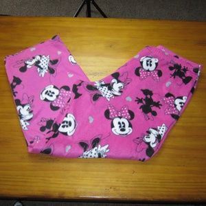 Disney Minnie Mouse Plush Pajama Plush Pants XL